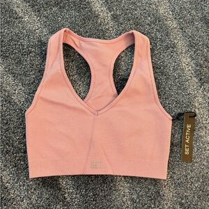Pink Set Active sports bra.
